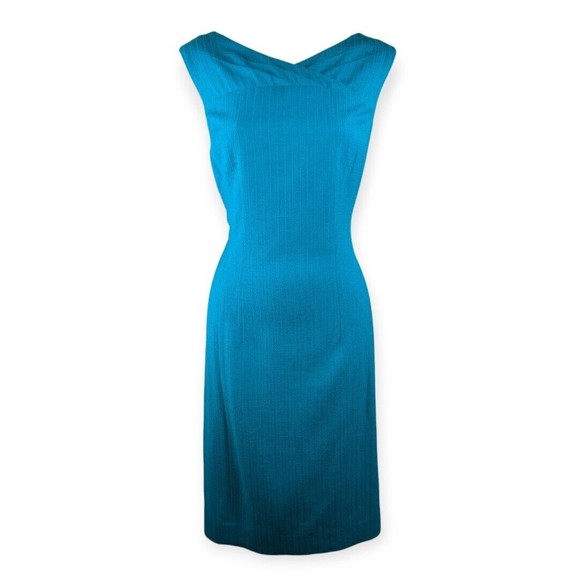 Classiques Entier Dresses & Skirts - Classiques Entier Aqua Blue Sheath Dress Turquoise Sleeveless Lined S 6
